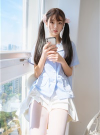 Childish picture book - NO.01 Clear Sky 01 White silk double ponytail JK(29)
